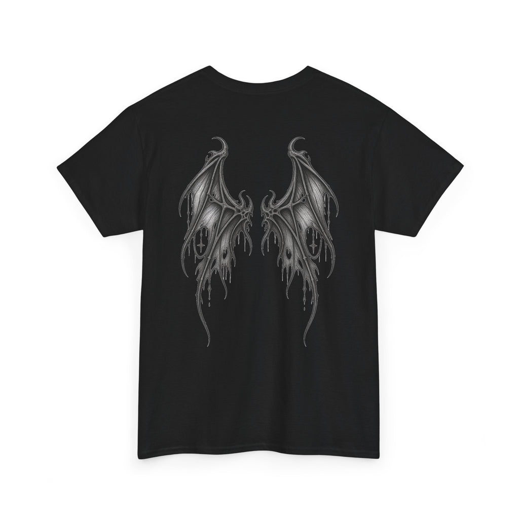 Brand Logo Gothic Batwing Heavy Cotton Tee