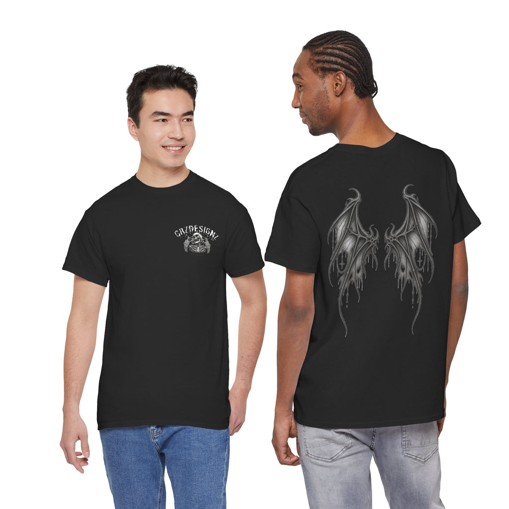 Brand Logo Gothic Batwing Heavy Cotton Tee